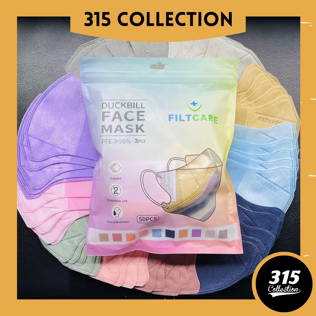 Masker Duckbill Warna Warni  Murah 1 Box Isi 50