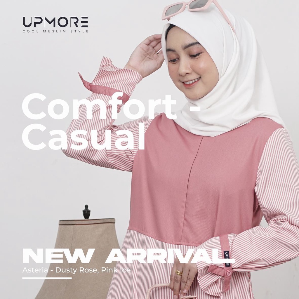 GAMIS UPMORE ESTERIA |  GAMIS KATUN PRINTING | GAMIS CASUAL DAN CANTIK | GAMIS OOTD TERBARU