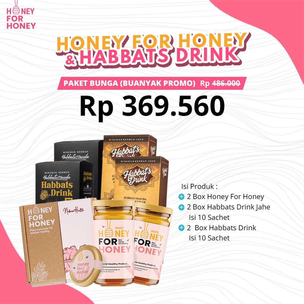 

HAMPERS LEBARAN PAKET BUNGA (BUANYAK PROMO) HONEY FOR HONEY & HABBATS DRINK