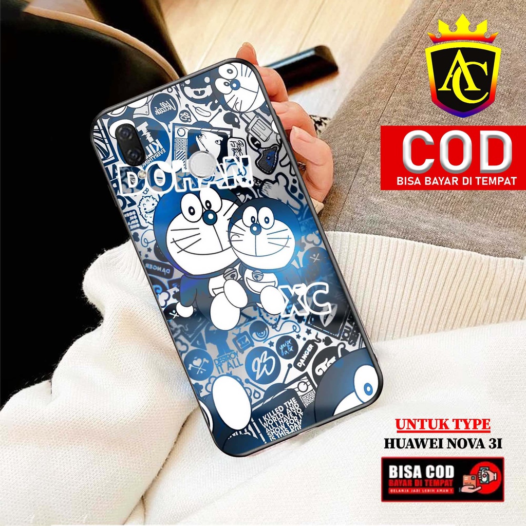 Case Huawei Nova 3i - Aneka Case - [ DRMN ] Softcase Glass - Hardcase Glossy - Fashion Case hp Huawe
