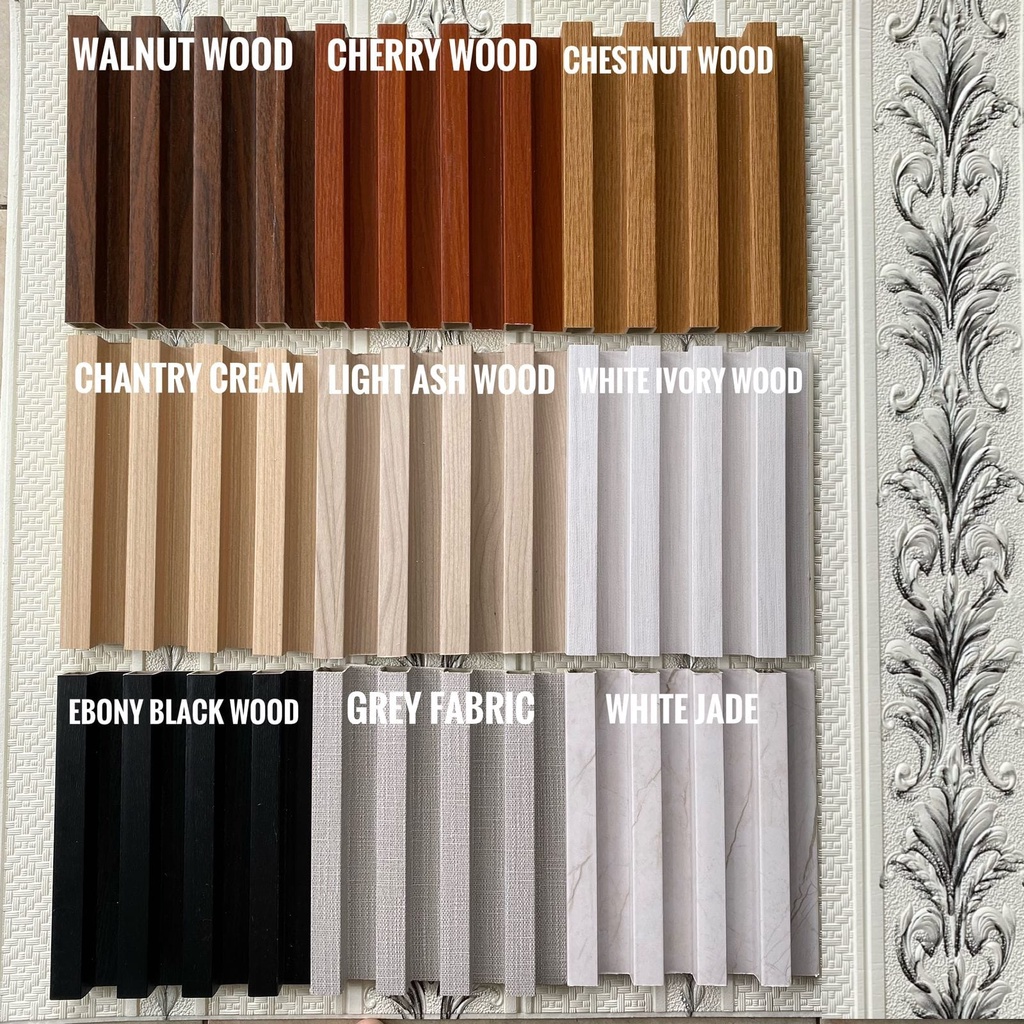 [1.5METER x 16 CM] Wood Panel WPC / Wall Panel PVC / Kisi Kisi Kayu / Dinding Motif Kayu 3D WALLPANEL PVC kayu bukan wallpaper sticker foam conwood Kisi Ringan Ornamen Kreatif Variasi Menarik