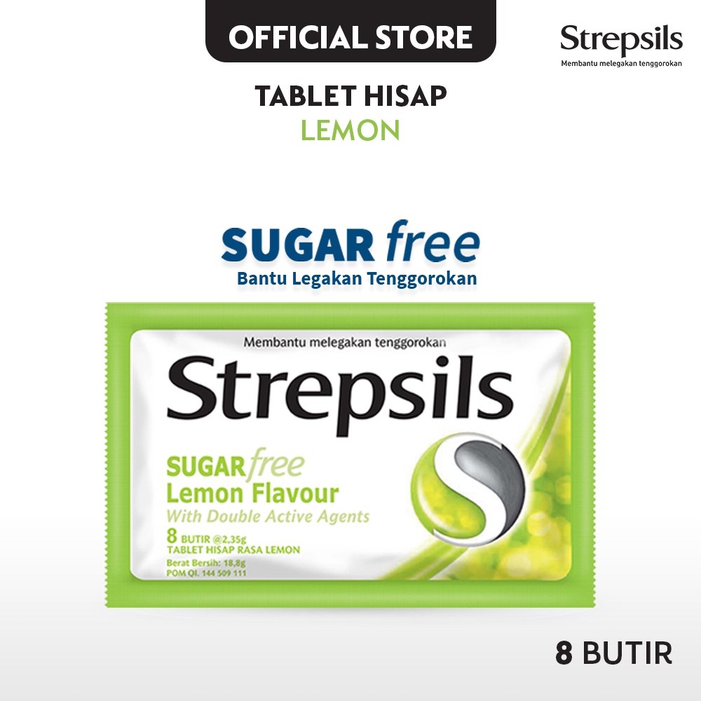 

Strepsils Sugar Free 8s - Permen Pelega Tenggorokan