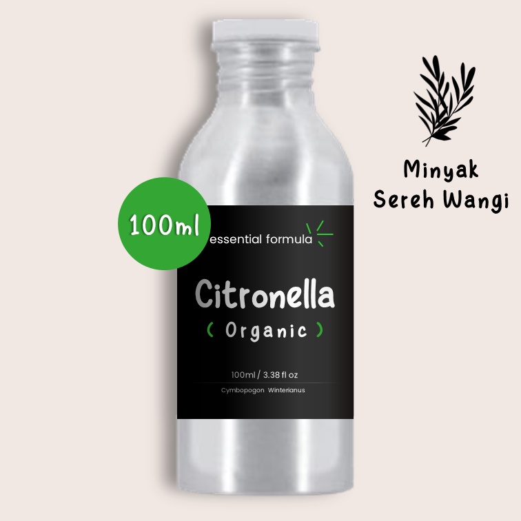 100ml Organic Citronella Essential Oil Sereh Wangi Murni 100%