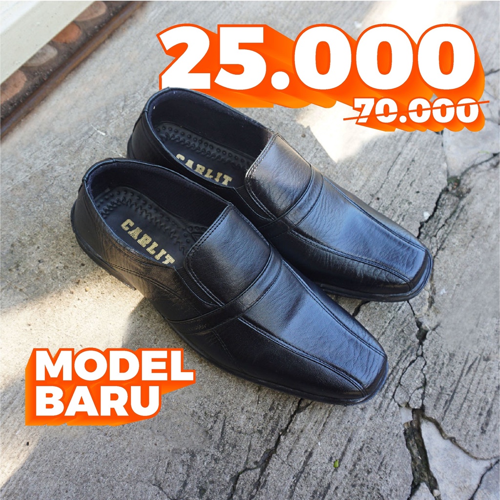 Sepatu Pantofel Pria MDT 02 Hitam Sepatu Pantopel Sepatu Fantofel Untuk Dinas Dan Acara