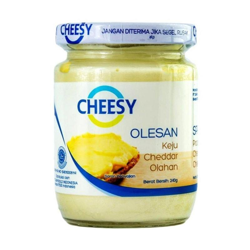 

HS Keju Cheesy Spread 240 GR Cheddar Cheese Halal Olesan Roti dan Kue