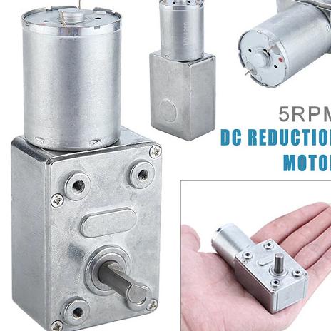 Dc Motor Gearbox Magnet Permanent 12V 5Rpm Low Speed High Torque Worm