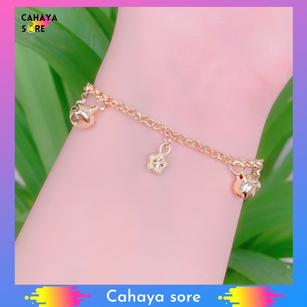 Gelang Xuping Gold Gelang Tangan Dewasa Rantai Kupu Kupu Emas G11