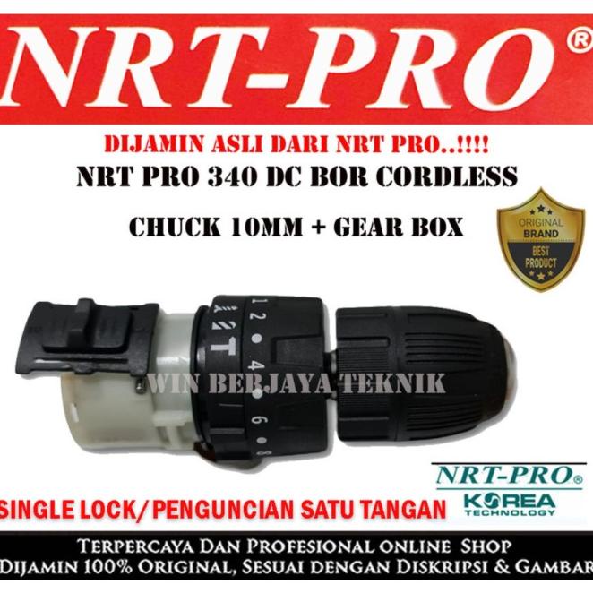 Single Lock Gearbox + Chuck Bor Cordless Nrt Pro Dc 340 Dc340