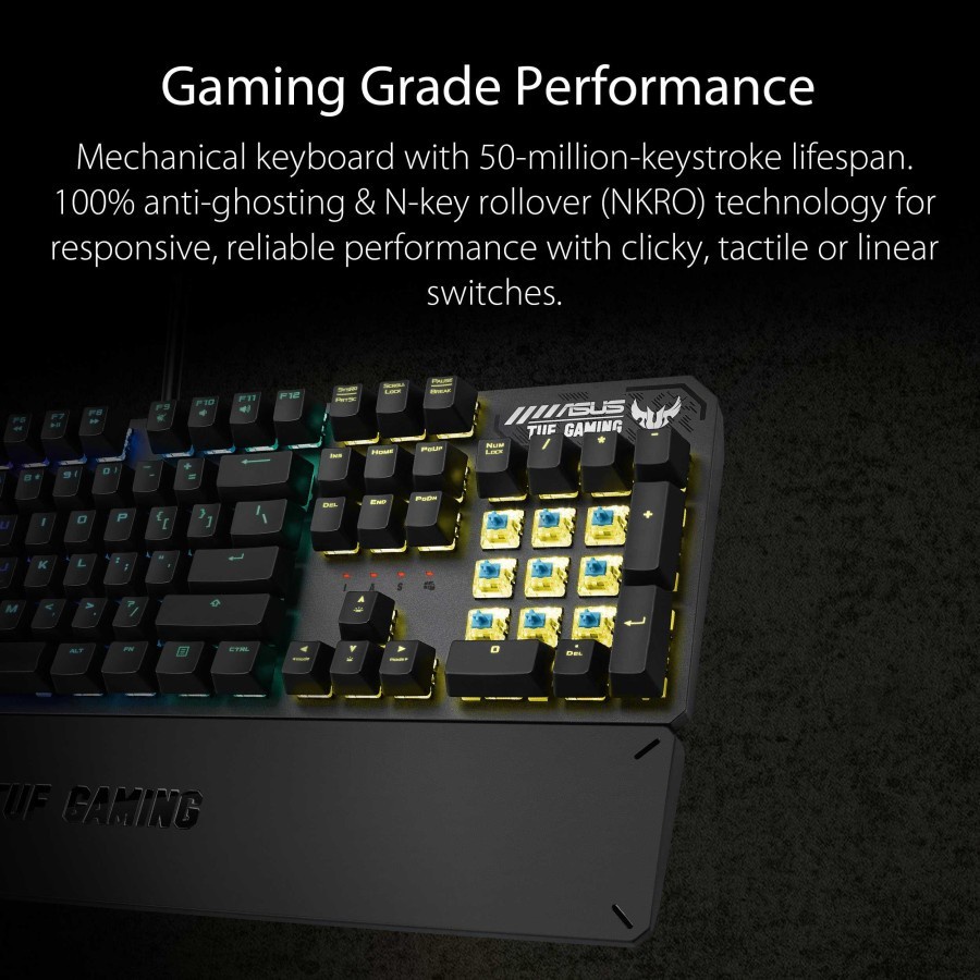 KEYBOARD ASUS TUF GAMING K3 (BLUE Switch) | RGB Mechanical Gaming