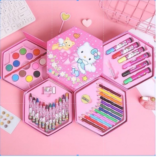 

Crayon Set Isi 46 Spidol Pensil Warna Cat Air Alat Lukis Murah