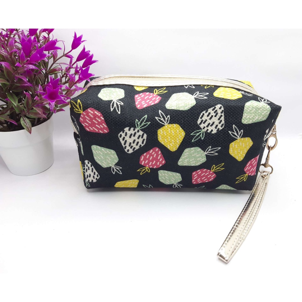 READY TAS KOSMETIK | TAS MAKE UP WANITA FRUIT | DOMPET KOSMETIK KAIN GONI