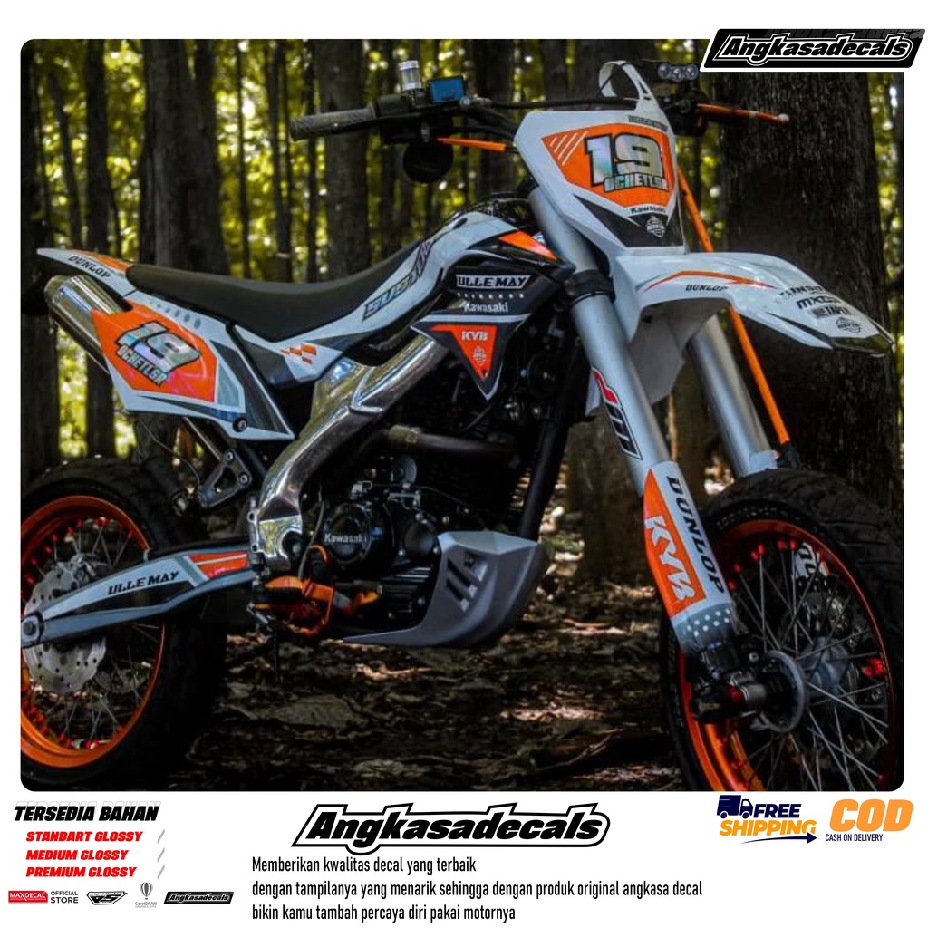 TERBARU// DECAL STRIPING STIKER KLX DTRAKER FULL BODY .variasi list striping motor klx dtraker murah