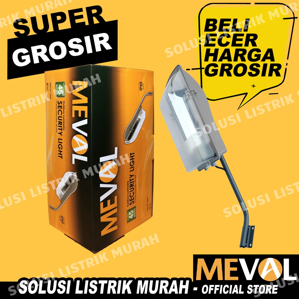 Meval Security Light / Rumah Fixture Lampu Jalan Meval