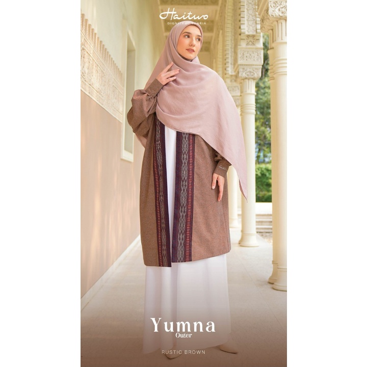 YUMNA Outer Wanita Muslimah Syar'i I Outer Tenun Songket Haitwo