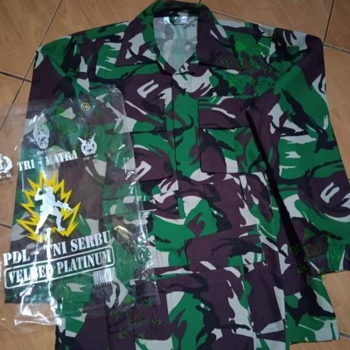 VELBED NEW BAJU PDL PELBET LORENG TNI VELBED WOLL PLATINUM SERAGAM LORENG TNI EL09I09A82L