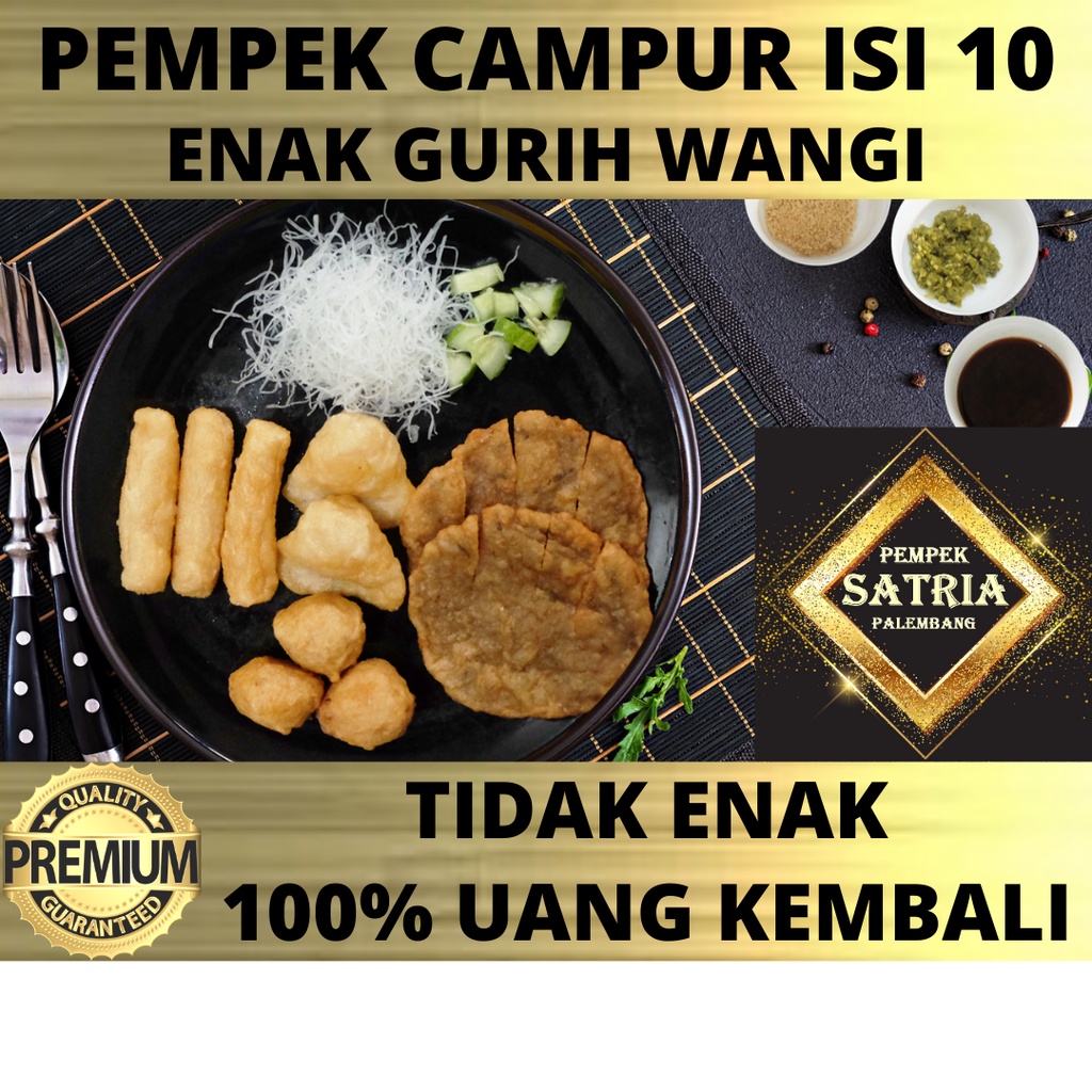 

Mpek Empek Pempek Satria Campur Frozen Garansi Enak Khas Palembang isi 10 pcs (Mixed)