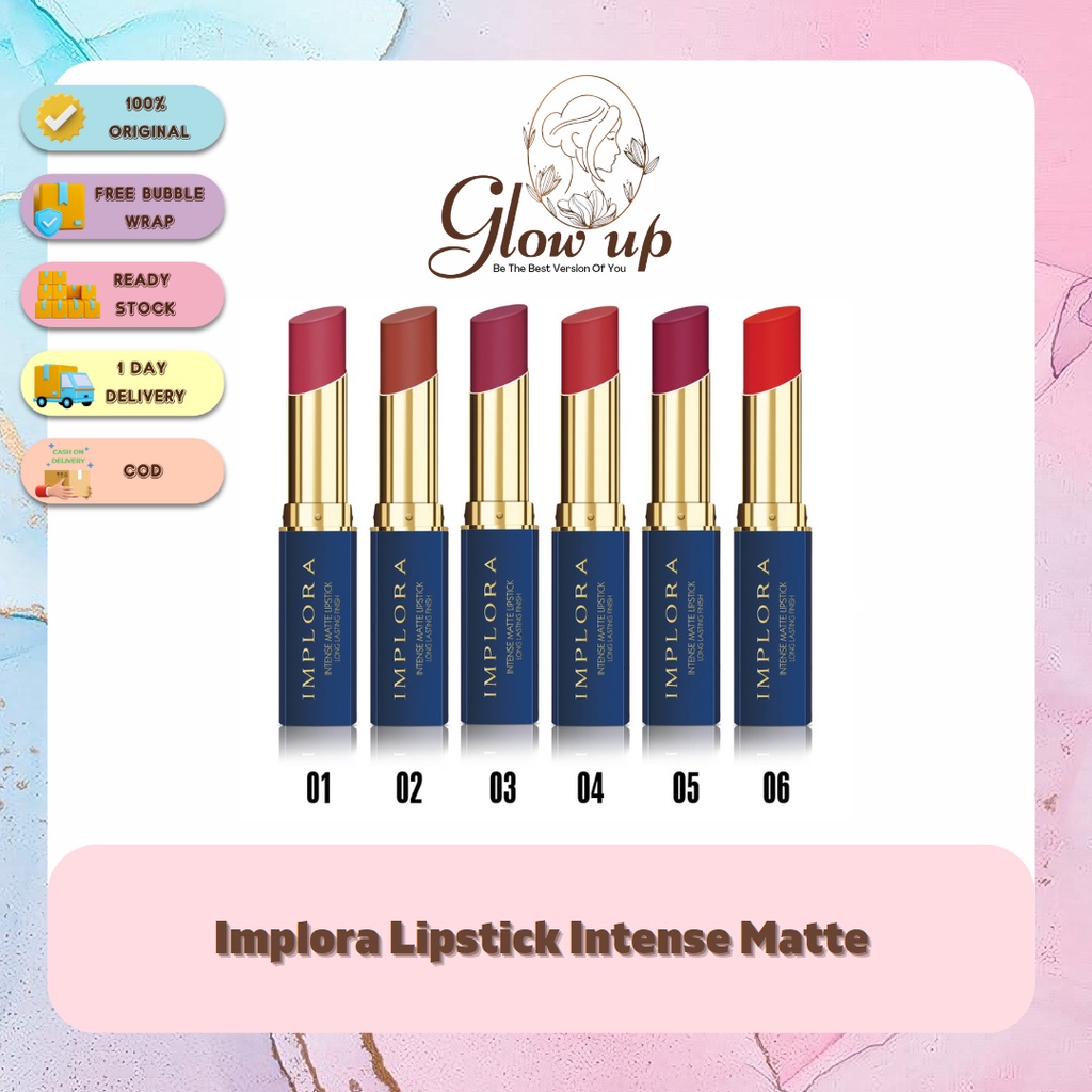 ✨GLOWUP✨IMPLORA INTENSE MATTE LIPSTICK LONG LASTING FINISH - IMPLORA LIPSTIK