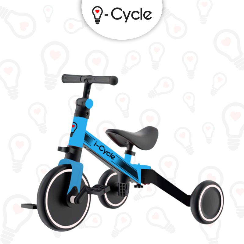 iCycle BUGSY + 2 in 1 | Sepeda Roda Tiga | Balance Bike | Push Bike