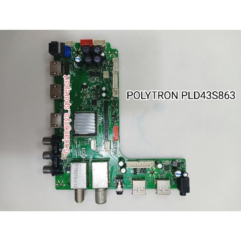 POLYTRON PLD 43S863 MAINBOARD - MB - MOBO - MOTHERBOARD - MESIN TV LED POLYTRON PLD43S863