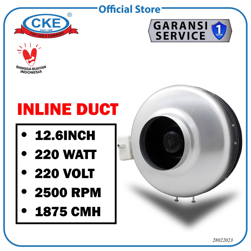 Duct inline CKE 12.6 Inch 220V inline fan/ inline duct fan/ duct fan/ blower hisap