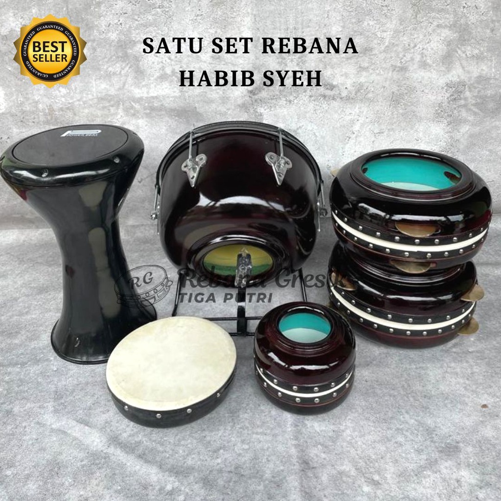 Hadroh 1 set Kualitas Super kencer Kuningan Asli