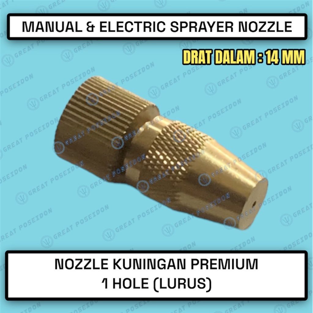 Nozzle Sprayer Nozel Spuyer Kuningan Kabut Embun Halus 1 Mata LUBANG HOLE ROCKET