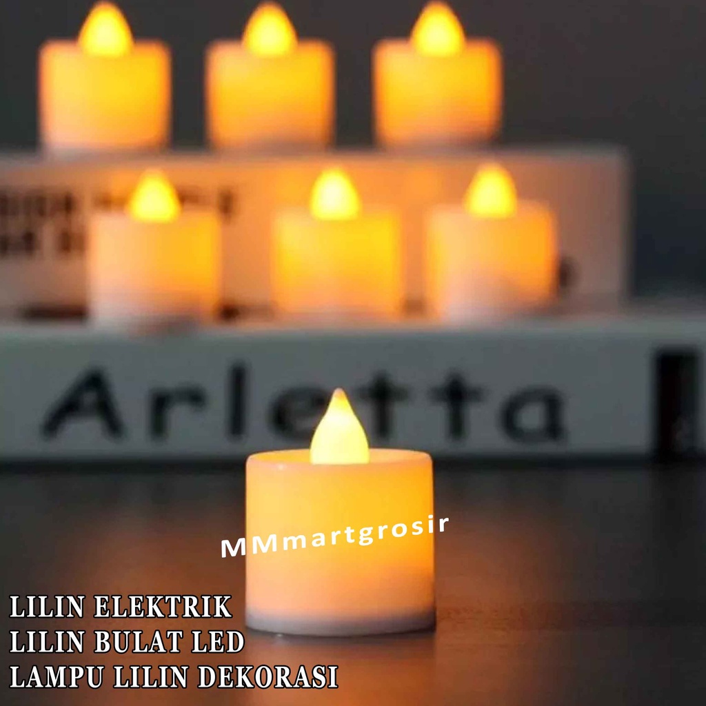 Lilin Elektrik/ Lilin Bulat Led/ Lampu Lilin Dekorasi/ Lilin Lampu