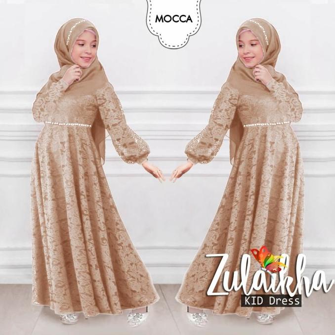 gamis anak perempuan muslim gamis pesta brokat mewah baju dress kid