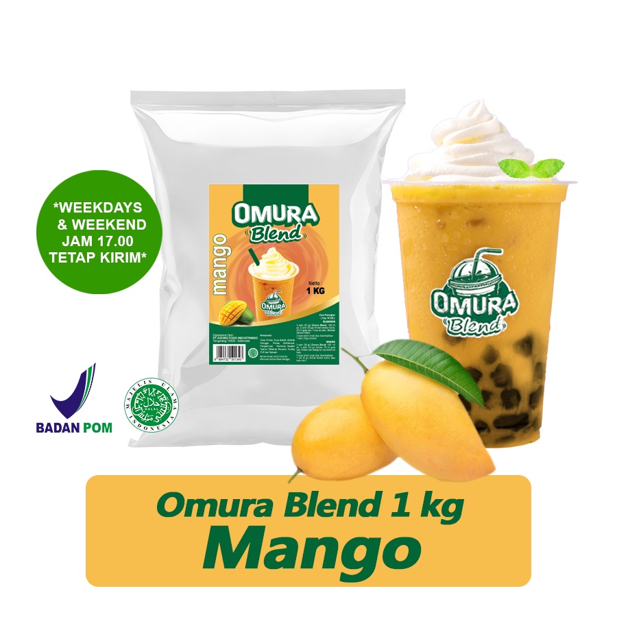 

[Ready Stock]- OMURA Blend Bubuk Minuman Rasa Mango / Mangga Powder Drink 1 Kg Omura Powder