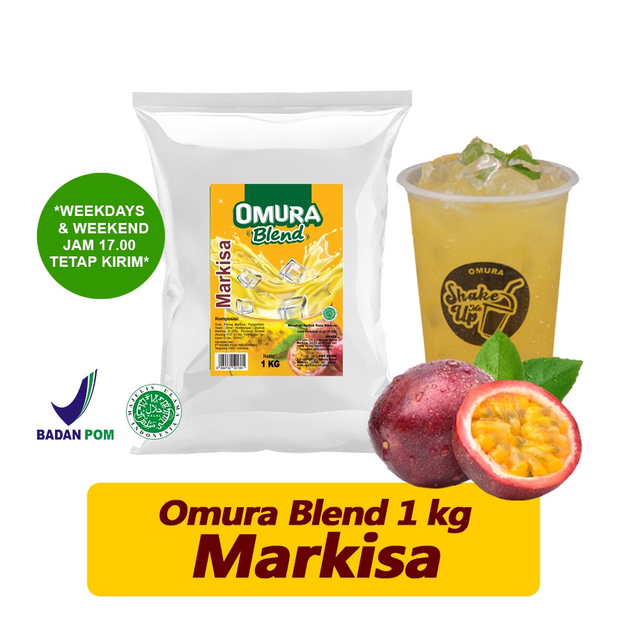 

[Ready Stock]Cod OMURA Blend Bubuk Minuman Rasa Markisa Powder Drink 1 Kg Omura Powder
