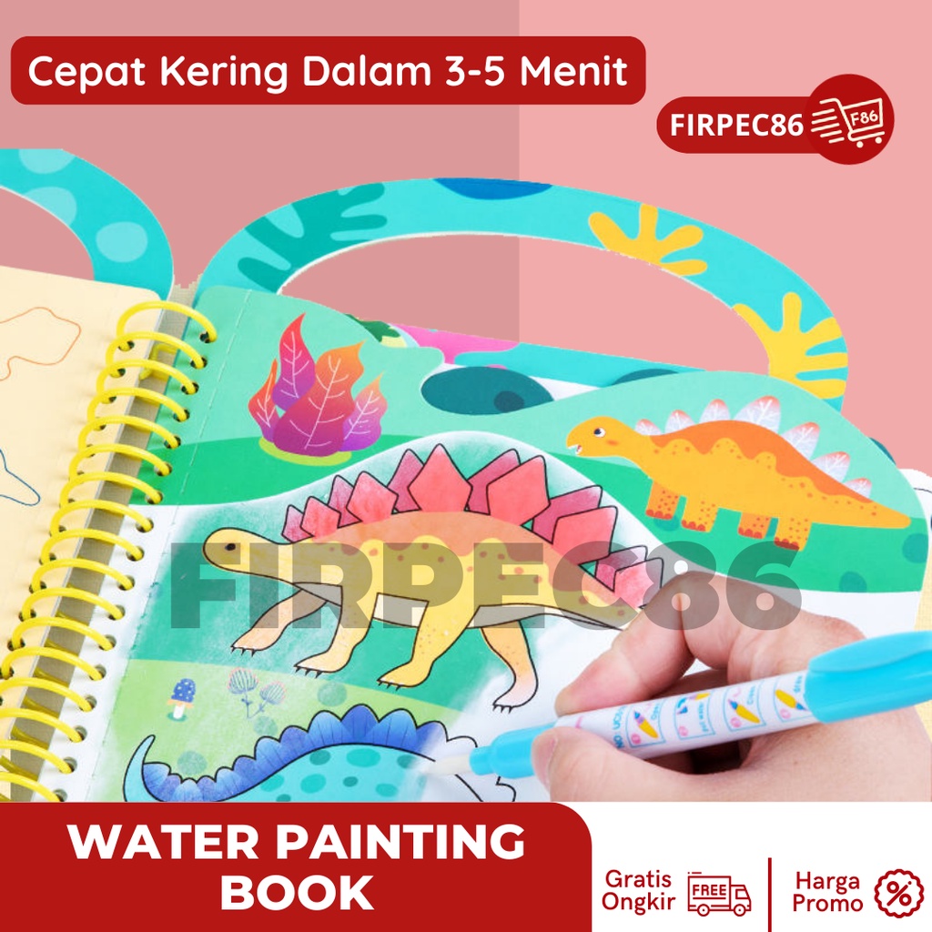 MAGIC WATER BOOK TERMURAH- BUKU MEWARNAI-MAINAN EDUKASI-BUKU MENGAMBAR - MAGIC WATER BOOK / WATER DRAWING / BUKU MEWARNAI ANAK MAGIC PENA AIR