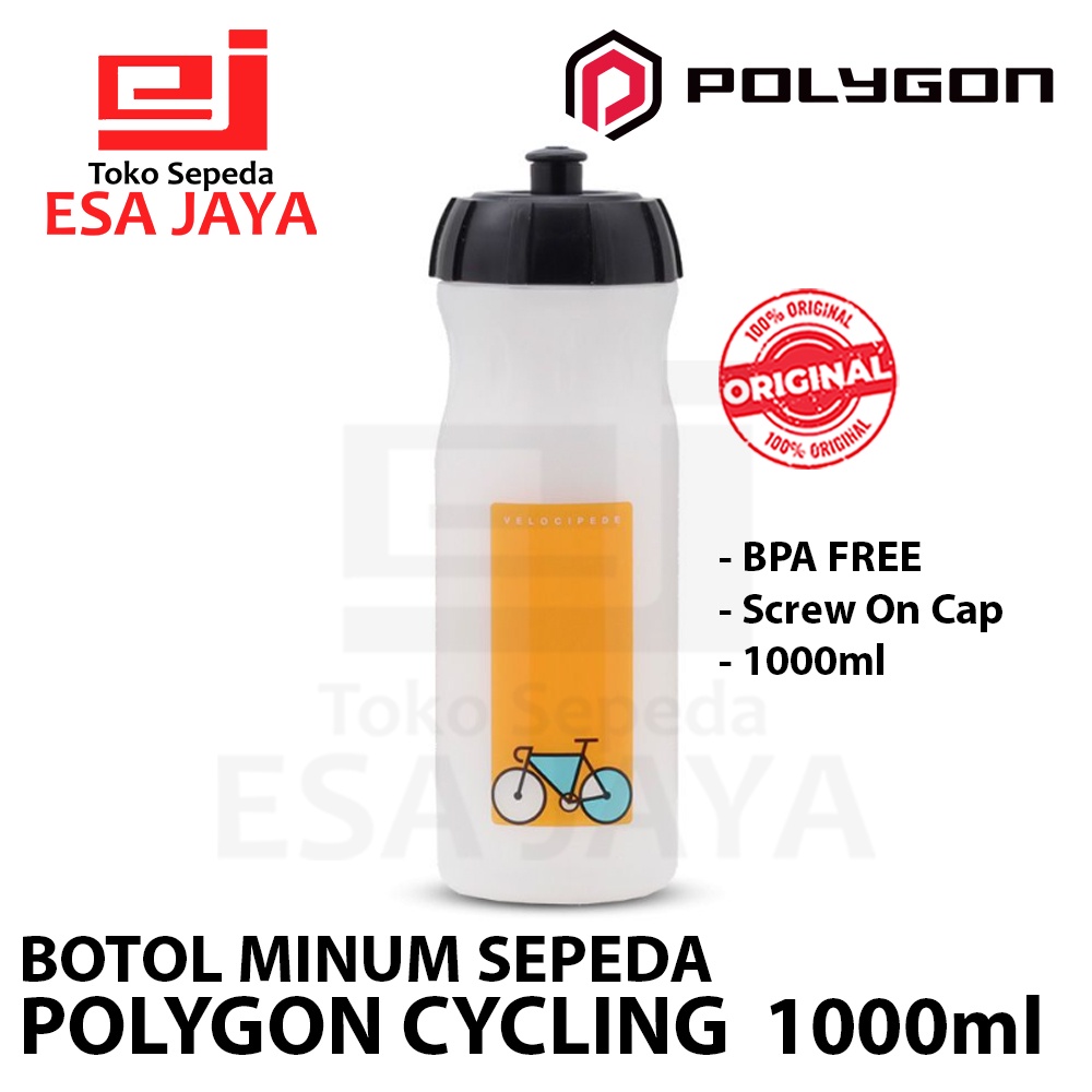 Botol Minum Sepeda POLYGON CYCLING 1000ml Original BPA Free