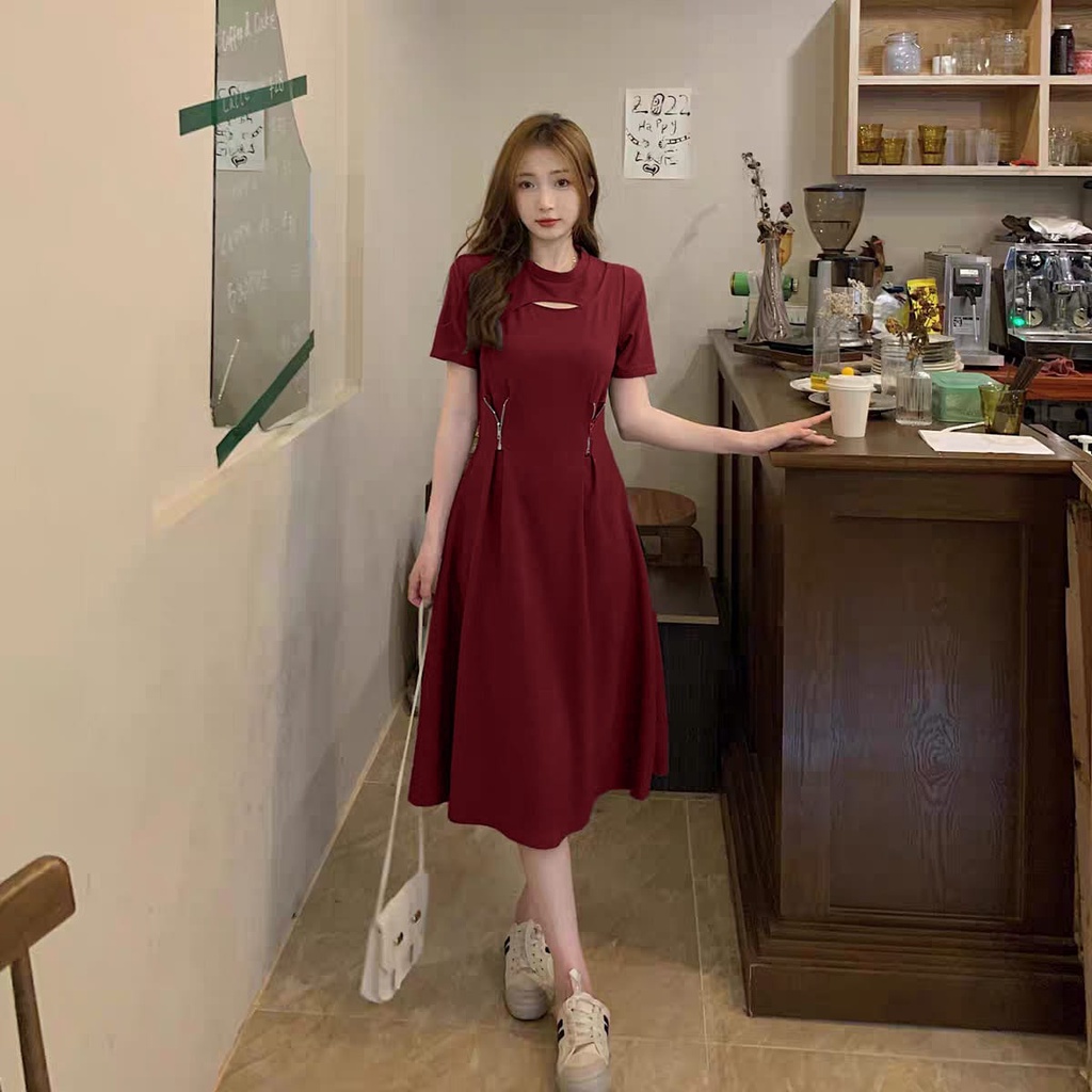 [HNFK] Dress Dola / Dress Wanita Model Baru / Gaun Wanita Casual / Dress OOTD Kekinian / Baju Lebaran / Dress Korean Style