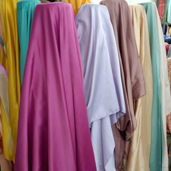 >V44859) Harga per 1/2m kain/bahan satin VELVET PREMIUM banyak warna