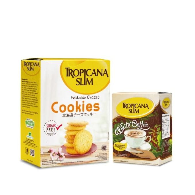 

Tropicana Slim Hokkaido Cheese Cookies + White Coffee