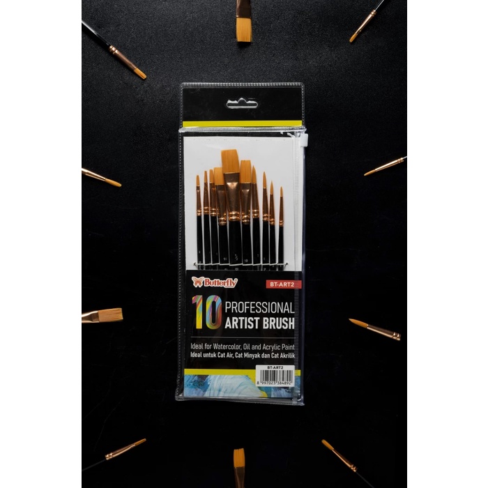 

Kuas Lukis / Cat Air / Akrilik / Brush Set BT-ART2 Butterfly