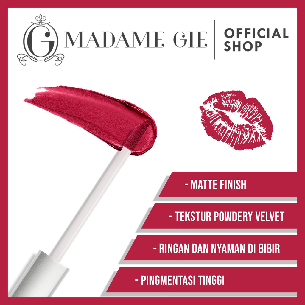 Madame Gie Always On | Lipstik Lipcream Matte Longlasting