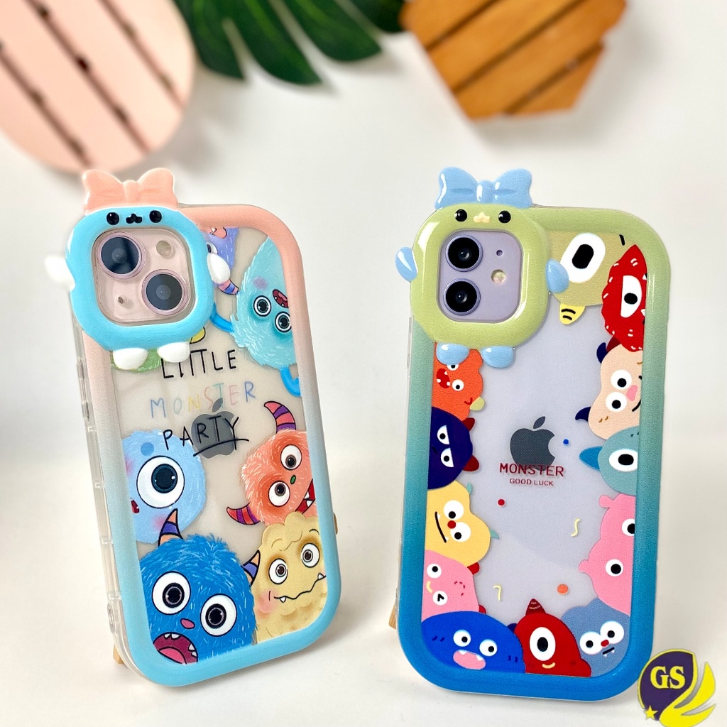 Soft Case Imut Lucu 3D Pitachu Little Monster Case iPhone 7 8 SE 2020 7+ 8+ X XS XR XS MAX iPhone 11 12 13 PRO MAX iPhone 14 14 PRO14 PLUS 14 PRO MAX