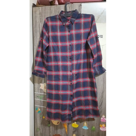 tunik kotak merah prelove