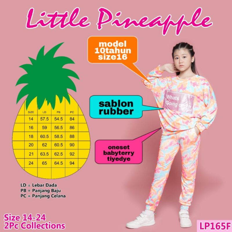 ( LP. 165 E ) LITTLE PINEAPPLE SETELAN CELANA RAINBOW