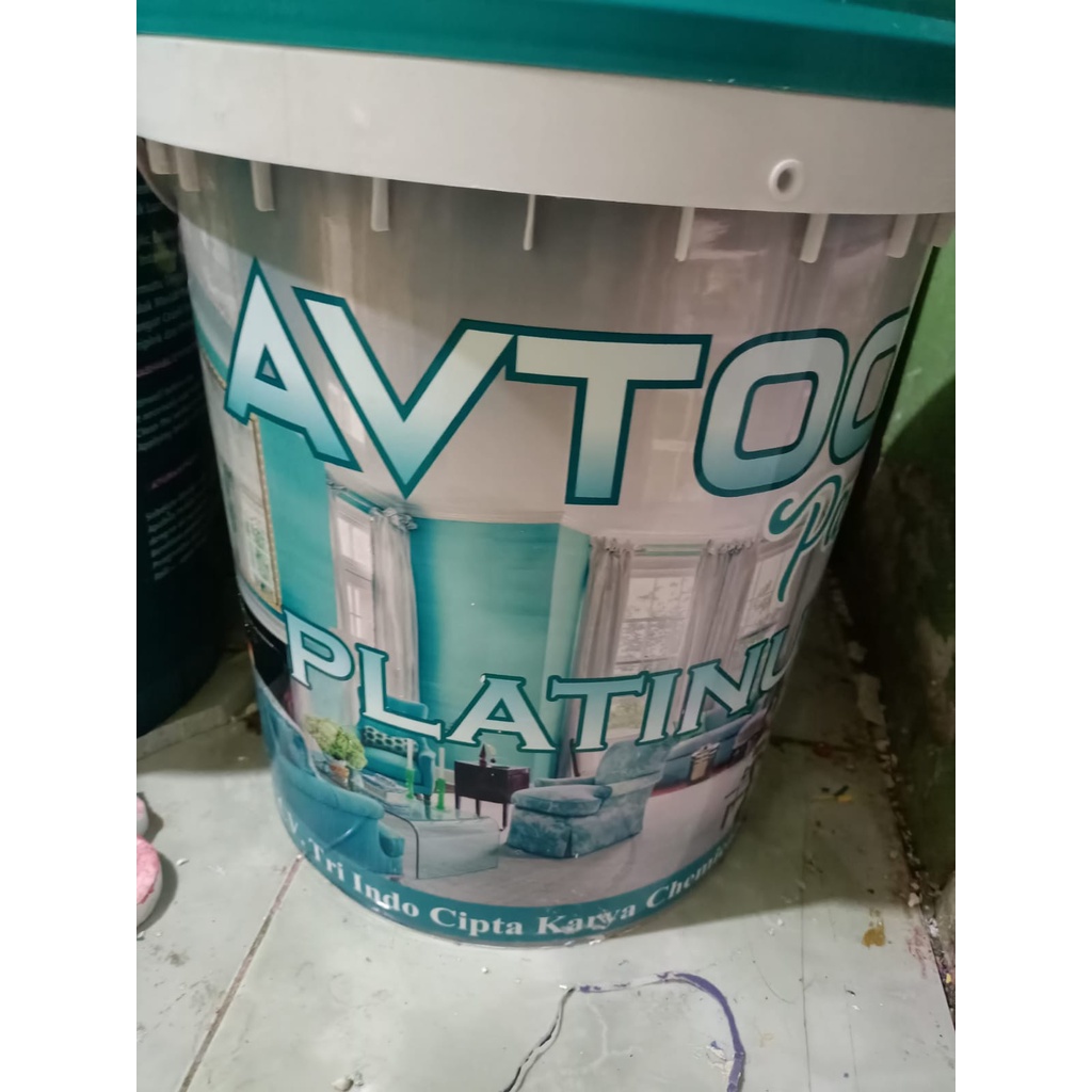 Cat tembok anti air 20 kg AVTOON paint PLATINUM untuk luar dan dalam - cream dan putih
