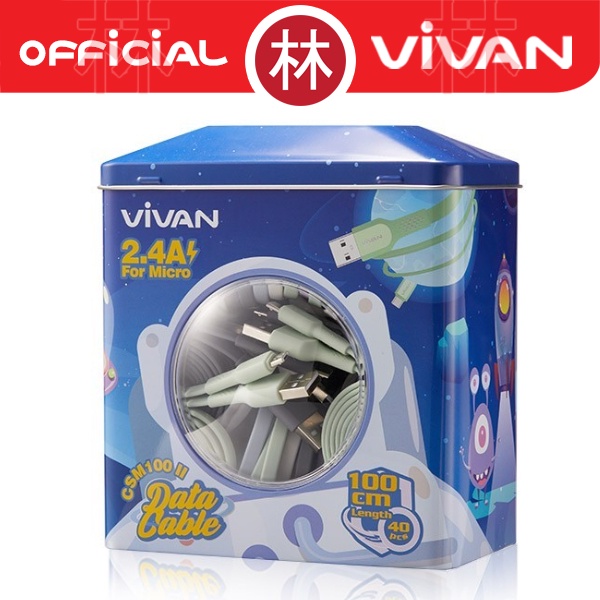 Vivan CSM100 II Micro USB 100cm Kabel Data Cable New CSM100S CSM100 40 Pcs