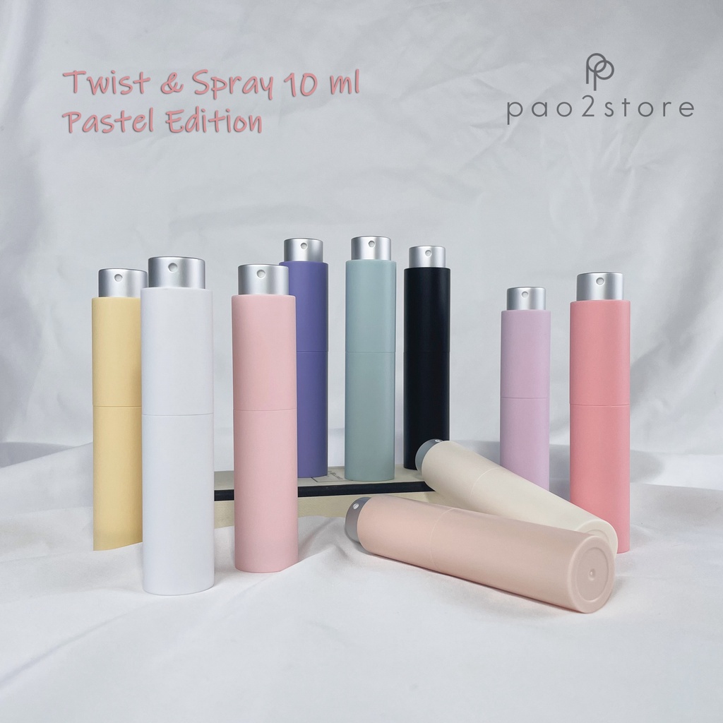 Botol Parfum Twist and Spray 10ml PASTEL Edition - Mini Travel Size Refillable Putar Unik