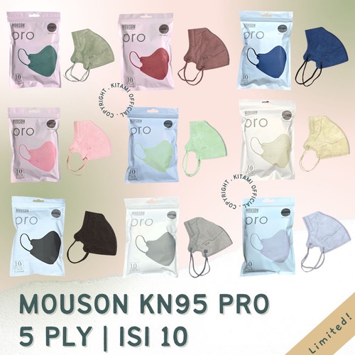 MOUSON PRO Masker KN 95 pro Disposable Masker 5 ply KN95 pro Isi 10pcs