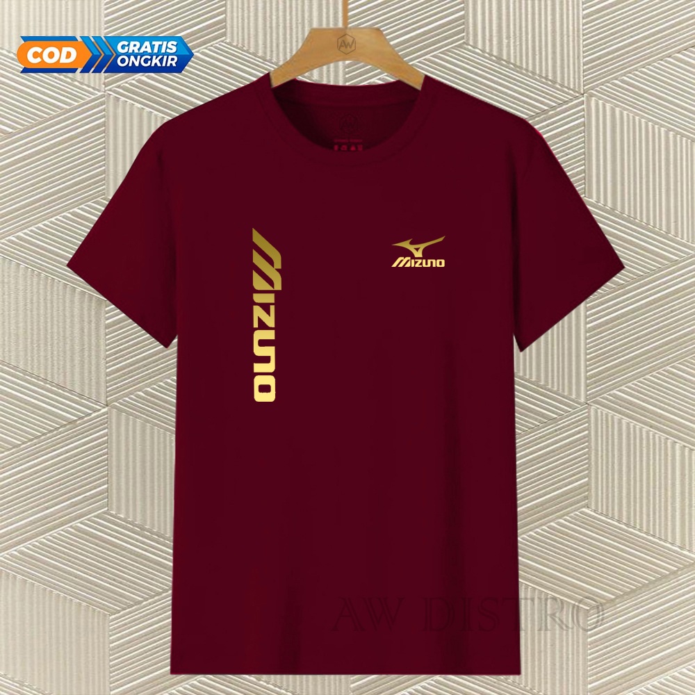 COD Baju Kaos Distro Mzn Kirka Text Gold Premium Quality Lengan Pendek