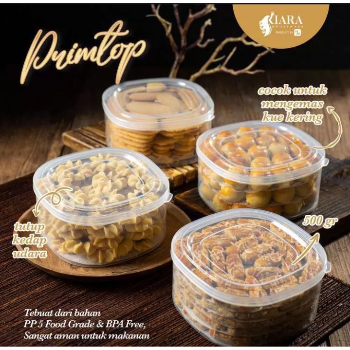 promo 12.pcs | Toples kue nastar 500 gram  PP Food Grade / toples bening / toples kue lebaran - Balbin Store