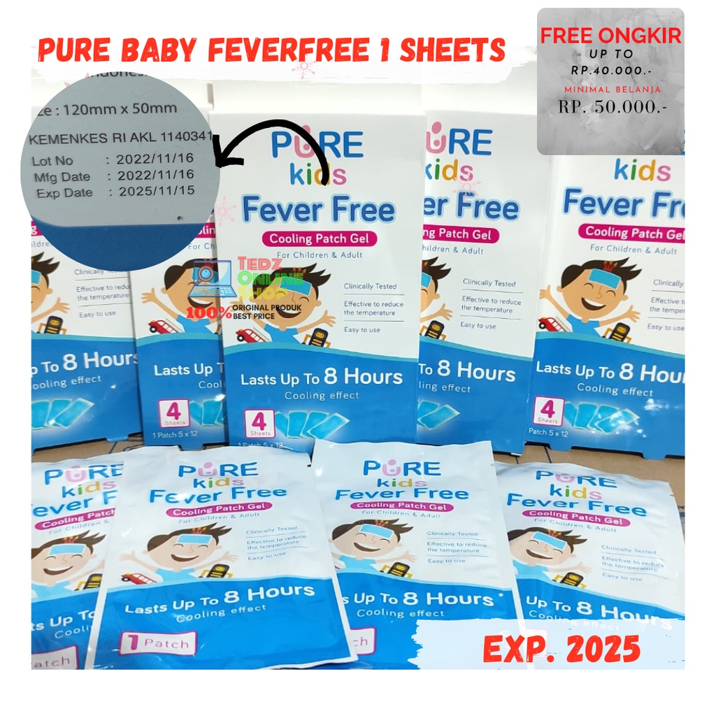 Pure Baby Kompres Panas FeverFree / Pure Kids Cooling Patch