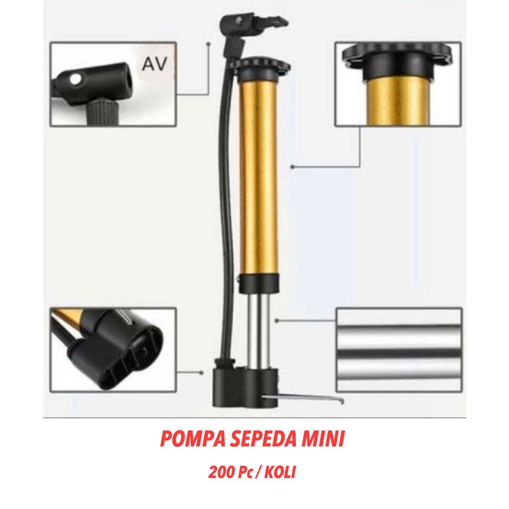 (SerbaSerbi) Pompa Ban Sepeda Motor Mini Angin Bola Balon Pump Pelampung Renang Air Portable Motor Tangan