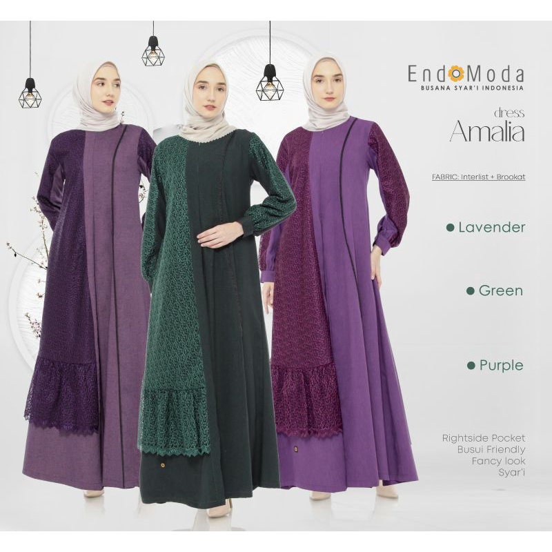[COD] Gamis Endomoda Amalia / Dress Amalia Endomoda / Gamis Terbaru 2023