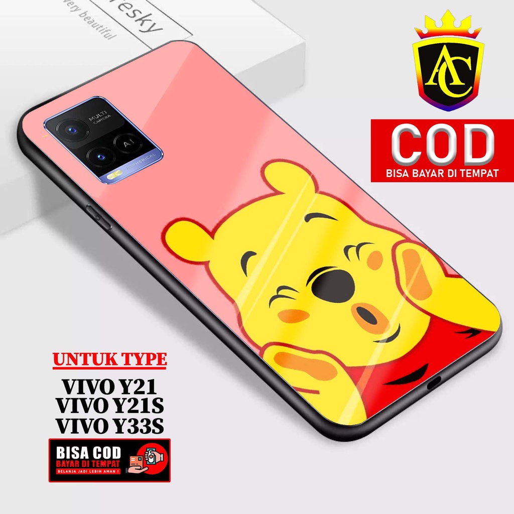 Case Vivo Y21 Y21S Y33S - Aneka Case - [ KTN ] Softcase Glass - Hardcase Glossy hp Vivo Y21S Y21 Y33